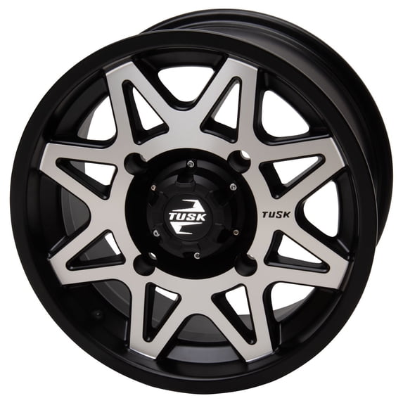 4/137 Tusk Tintic Wheel 15x7 5.0 + 2.0 Machined/Black for Can-Am Commander 800R 2011-2020