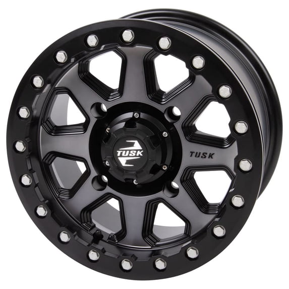 4/137 Tusk Uinta Beadlock Wheel 14x7 4.0 + 3.0 Gunmetal/Black for Can-Am Commander Max 800R Dps 2016-2020