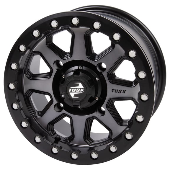 4/137 Tusk Uinta Beadlock Wheel 14x7 4.0 + 3.0 Gunmetal/Black for Can-Am Defender Hd10 Pro Lone Star 2021-2022