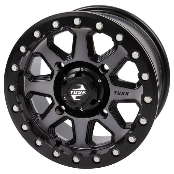 4/137 Tusk Uinta Beadlock Wheel 14x7 4.0 + 3.0 Gunmetal/Black For TRACKER SVX 1000 2020