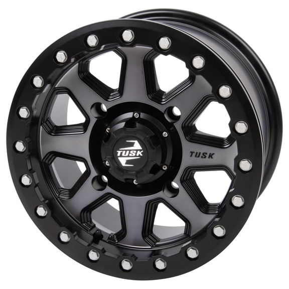 4/137 Tusk Uinta Beadlock Wheel 14x7 5.0 + 2.0 Gunmetal/Black For CAN-AM Defender HD8 Max 2020-2021