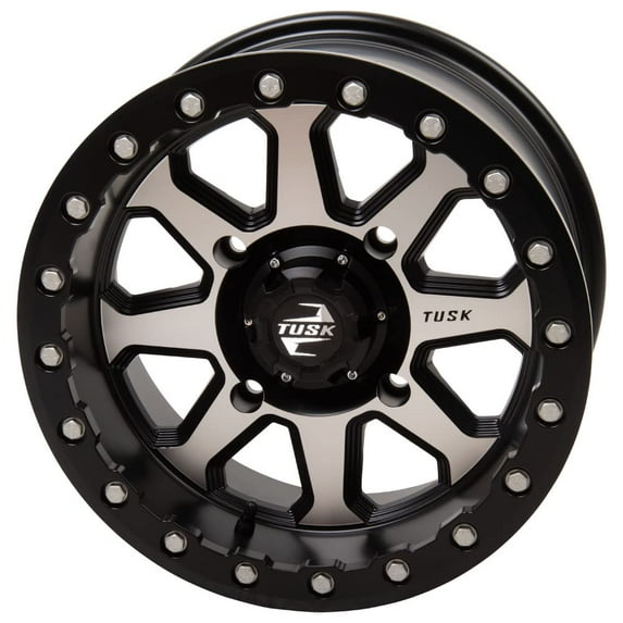 4/137 Tusk Uinta Beadlock Wheel 15x7 4.0 + 3.0 Machined/Black for Can-Am Defender Hd8 2016-2021