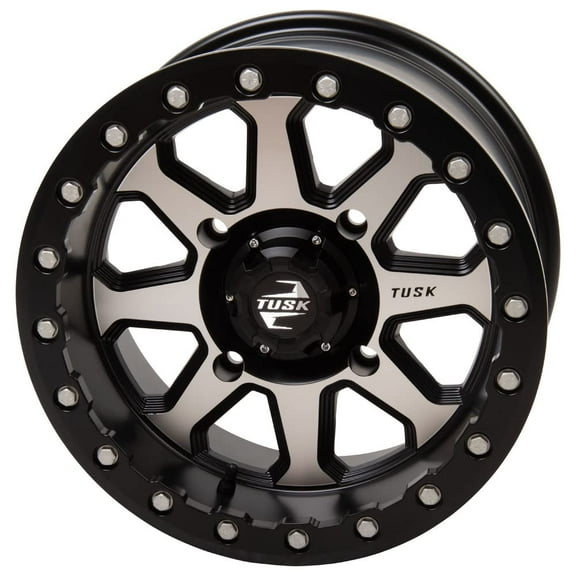 4/137 Tusk Uinta Beadlock Wheel 15x7 4.0 + 3.0 Machined/Black for Can-Am Maverick x3 x Rs Turbo R 72 Inch 2017-2019