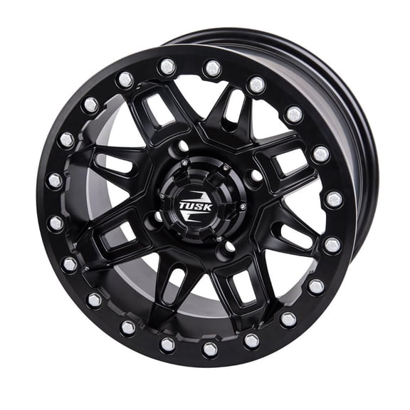 4/137 Tusk Wasatch Beadlock Wheel 15x7 5.0 + 2.0 Matte Black for Can-Am Defender Hd10 Max Xt 2017-2023