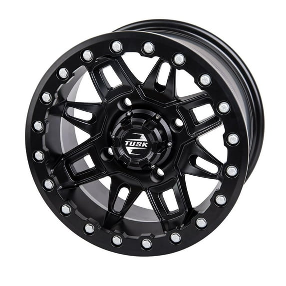 4/137 Tusk Wasatch Beadlock Wheel 15x7 5.0 + 2.0 Matte Black for Can-Am Maverick X3 Max X Ds Turbo R 64 inch 2017-2019