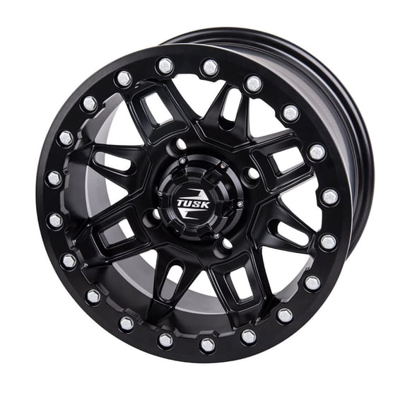 4/137 Tusk Wasatch Beadlock Wheel 15x7 5.0 + 2.0 Matte Black for Can-Am Outlander Max 1000R Efi 2018
