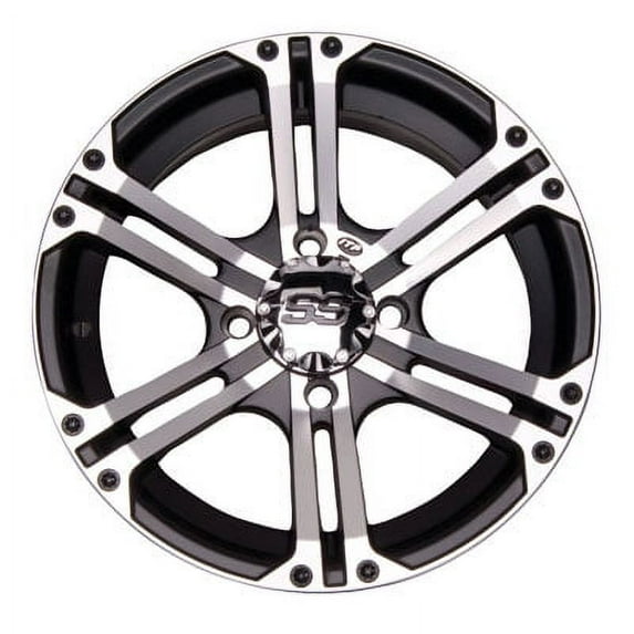4/156 ITP SS212 Alloy Series Wheel 12x7 4.0 + 3.0 Machined for Polaris RANGER EV 2010-2018
