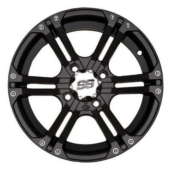 4/156 ITP SS212 Alloy Series Wheel 14x8 5.0 + 3.0 Matte Black for Polaris RANGER 800 HD 2010-2012