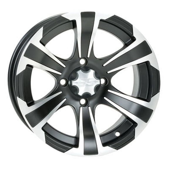 4/156 ITP SS312 Alloy Series Wheel 12x7 4.0 + 3.0 Matte Black for Yamaha RAPTOR 660 2001-2005