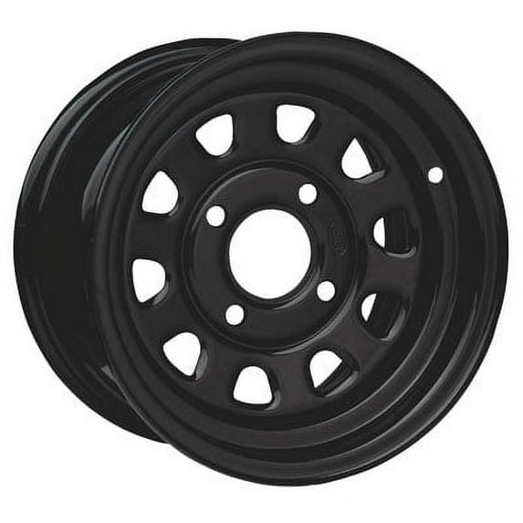 4/156 ITP Steel Wheel 12x7 4.0 + 3.0 Black for Polaris SCRAMBLER 400 4X4 1995-2002