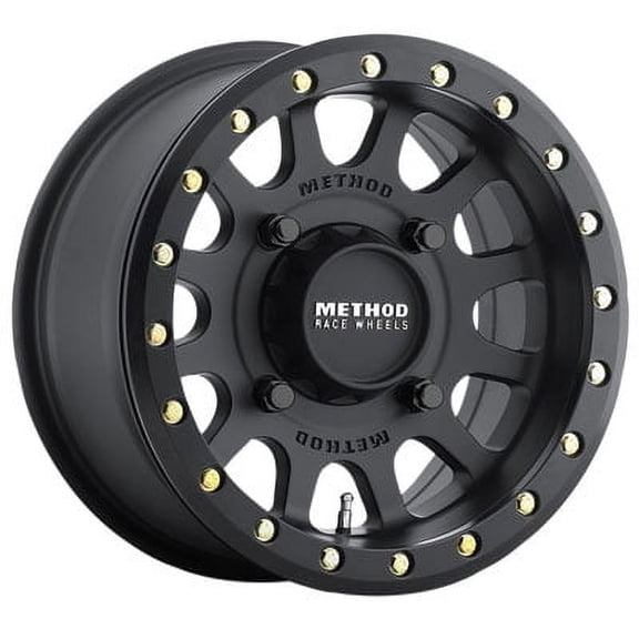 4/156 Method Race Wheels 401 Beadlock Wheel 15x7 4.0 + 3.0 Matte Black for Polaris RANGER RZR 800 2007-2014