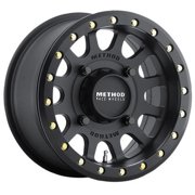 4/156 Method Race Wheels 401 Beadlock Wheel 15x7 4.0 + 3.0 Matte Black for Polaris RANGER RZR XP 4 TURBO FOX Edit. 2018