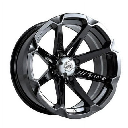 4/156 Motosport Alloys M12 Diesel Wheel 14x7 4.0 + 3.0 Black for Polaris RANGER RZR RS1 2018