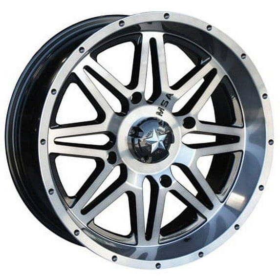 4/156 Motosport Alloys M26 Vibe Wheel 14x7 3.5 + 3.5 Dark Tint for Polaris SPORTSMAN 500 4X4 EFI 2006-2009