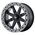thumbnail image 1 of 4/156 Motosport Alloys M31 Lok2 Beadlock Wheel 15x7 3.5 + 3.5 Satin Black for Polaris SPORTSMAN 800 H.O. EFI 4X4 2008, 1 of 1