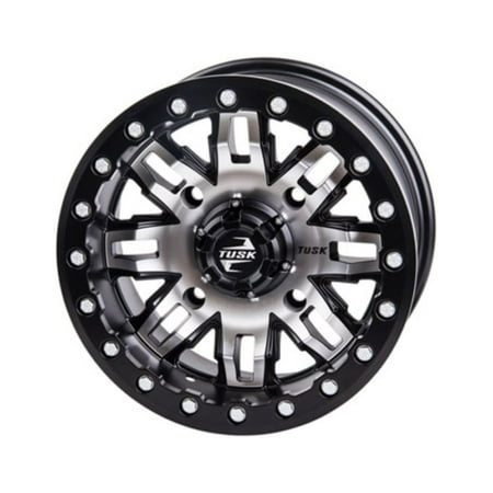 4/156 Teton Beadlock Wheel 14x10 5.0 + 5.0 Gun Metal/Black for Polaris RANGER RZR XP Turbo EPS 2016-2020