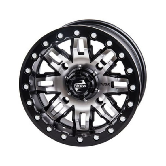 4/156 Teton Beadlock Wheel 15x10 5.0 + 5.0 Machined/Black for Polaris RANGER RZR XP 1000 DESERT Edit. 2015