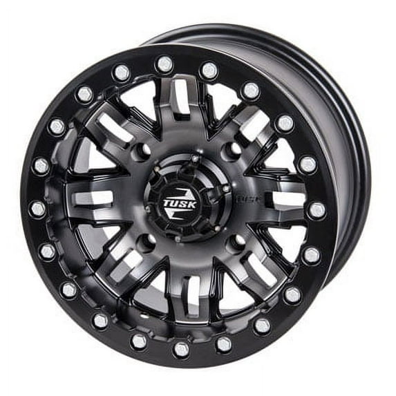4/156 Teton Beadlock Wheel 15x7 5.0 + 2.0 Gun Metal/Black for Polaris RANGER RZR XP 1000 HIGH LIFTER Edit. 2015-2020