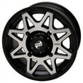 thumbnail image 1 of 4/156 Tintic Wheel 14x7 4.0 + 3.0 Machined/Black For Polaris RANGER ETX 4x4 2015-2016, 1 of 5