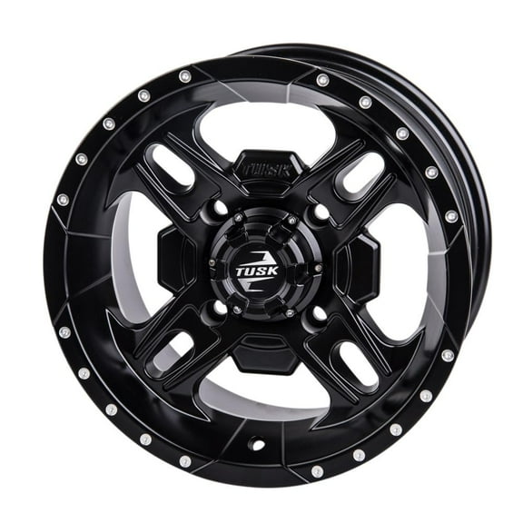 4/156 Tusk Beartooth Wheel 12x7 4.0 + 3.0 Matte Black for Yamaha Raptor 700 2006-2025