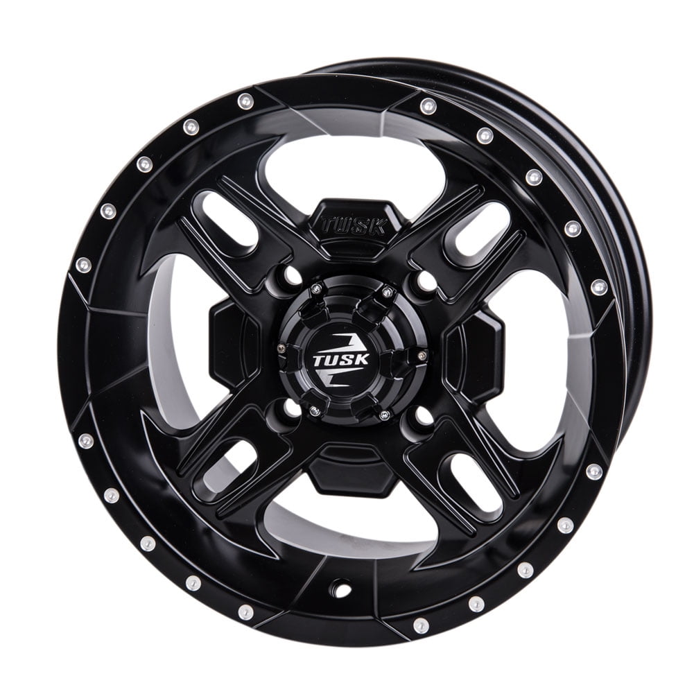 4/156 Tusk Beartooth Wheel 14x7 5.0 + 2.0 Matte Black For POLARIS RZR RS1 2018-2022