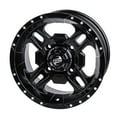 thumbnail image 1 of 4/156 Tusk 185-277-00104173-65429F Beartooth Wheel 14x7 5.0 + 2.0 Matte Black for Polaris Rzr Xp 4 1000 Ride Command Edition 2018-2019, 1 of 8