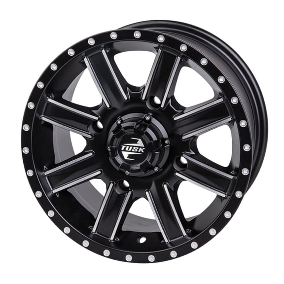 4/156 Tusk Cascade Wheel 12x7 4.0 + 3.0 Machined/Black for Yamaha Raptor 700R 2013-2025