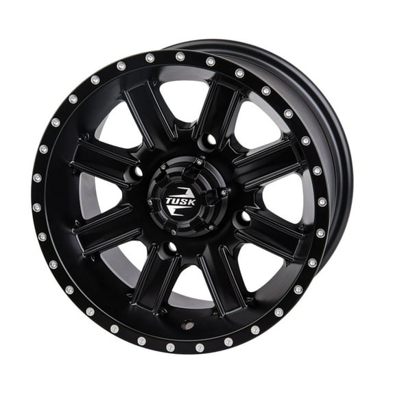 4/156 Tusk Cascade Wheel 12x7 4.0 + 3.0 Matte Black for Polaris Rzr S 800 Le 2011-2012