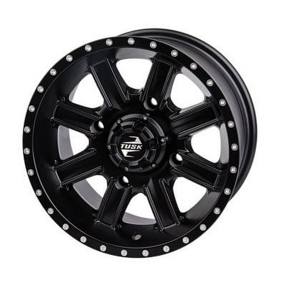 4/156 Tusk Cascade Wheel 12x7 4.0 + 3.0 Matte Black for Yamaha RAPTOR 700 2006-2018