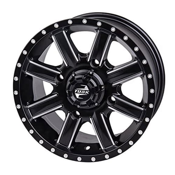 4/156 Tusk Cascade Wheel 14x7 4.0 + 3.0 Machined/Black for Polaris General Xp 4 1000 Deluxe 2022