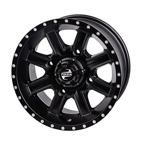 4/156 Tusk Cascade Wheel 14x7 4.0 + 3.0 Matte Black For Polaris RANGER CREW XP 1000 NorthStar Edition Ride Command Trail Boss 2023