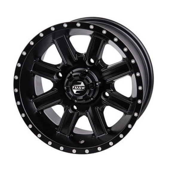 4/156 Tusk Cascade Wheel 14x7 4.0 + 3.0 Matte Black for Polaris RANGER RZR 900 TRAIL 2015-2018