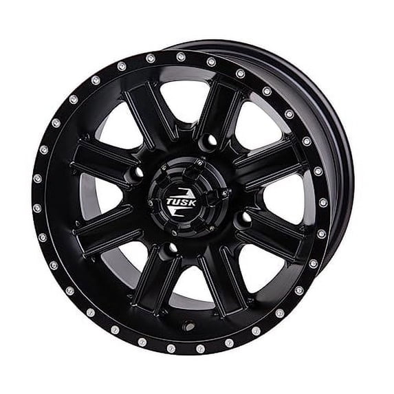 4/156 Tusk Cascade Wheel 14x7 5.0 + 2.0 Matte Black for Polaris General Xp 4 1000 Deluxe Ride Command Edition 2022