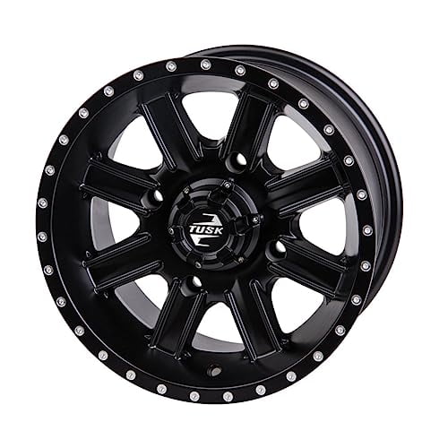 4/156 Tusk Cascade Wheel 14x7 5.0 + 2.0 Matte Black for Polaris General xp 4 1000 Deluxe Ride Command Edition 2022