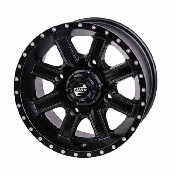 4/156 Tusk Cascade Wheel 14x7 5.0 + 2.0 Matte Black for Polaris Ranger Xp Kinetic Ultimate 2023-2024