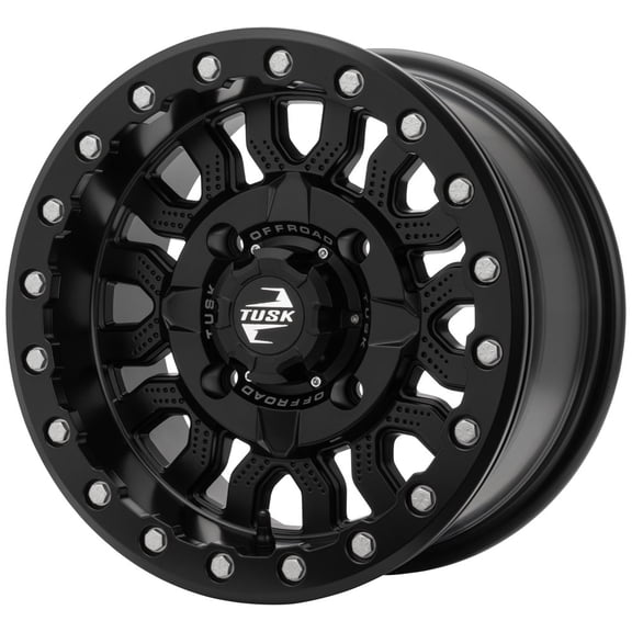 4/156 Tusk Fremont Beadlock Wheel 14x7 4.0 + 3.0 Matte Black For Polaris RANGER CREW XP 1000 Texas Edition 2023-2026