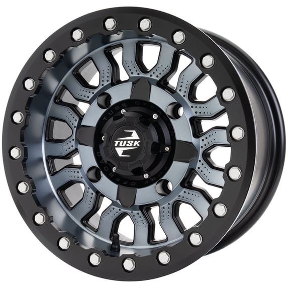 4/156 Tusk Fremont Beadlock Wheel 15x7 4.0 + 3.0 Gunmetal/Black For ...
