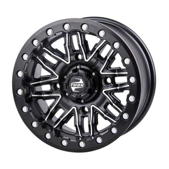 4/156 Tusk Nebo Beadlock Wheel 14x7 4.0 + 3.0 Machined/Black for Polaris Rzr Pro Xp 4 Premium 2020-2022