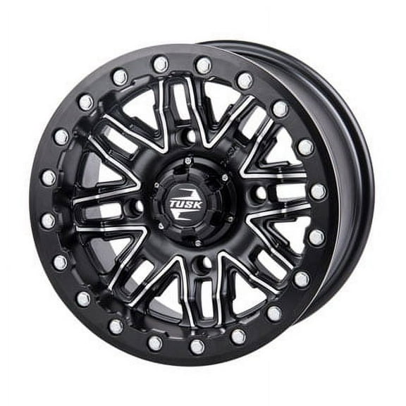 4/156 Tusk Nebo Beadlock Wheel 14x7 4.0 + 3.0 Machined/Black for Kawasaki MULE Pro-FXT EPS 2015-2018