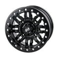 thumbnail image 1 of 4/156 Tusk 185-278-000450B2-3A5189 Nebo Beadlock Wheel 14x7 4.0 + 3.0 Matte Black for Polaris Sportsman 600 Twin 4X4 2003-2005, 1 of 7