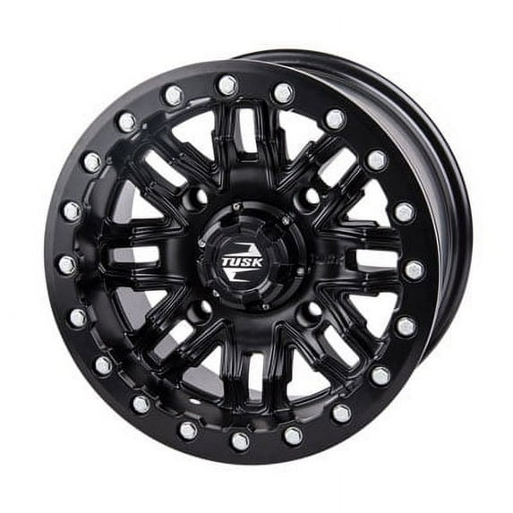 4/156 Tusk Nebo Beadlock Wheel 14x7 4.0 + 3.0 Matte Black for Polaris RANGER 4x4 Diesel 2011-2018