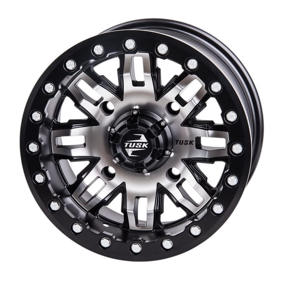 4/156 Tusk Teton Beadlock Wheel 14x7 4.0 + 3.0 Machined/Black for Kawasaki Mule Pro-Fxt Ranch Edition Platinum 2022