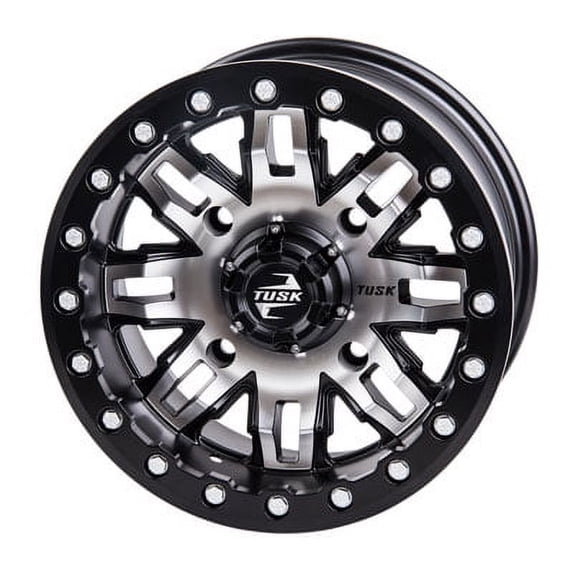 4/156 Tusk Teton Beadlock Wheel 14x7 4.0 + 3.0 Machined/Black for Polaris RANGER RZR XP 4 1000 HIGH LIFTER Edit. 2017-2018