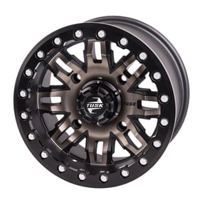 4/156 Tusk Teton Beadlock Wheel 14x7 4.0 + 3.0 Smoke/Black For POLARIS RZR 900 Trail 2015-2020
