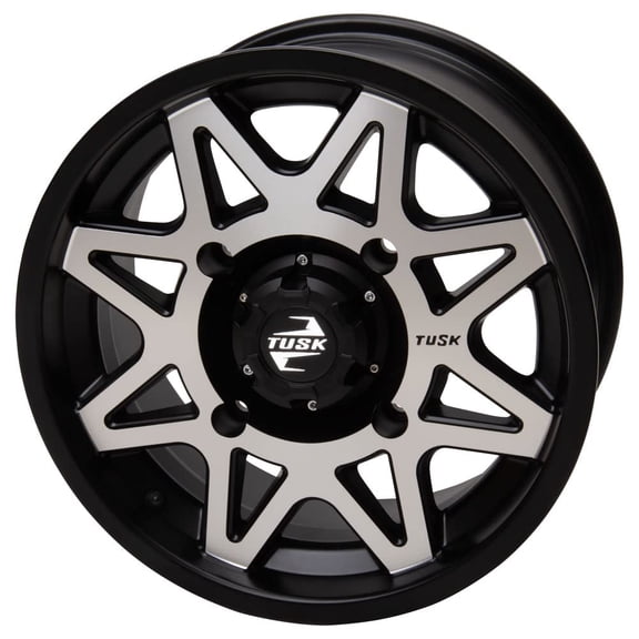 4/156 Tusk Tintic Wheel 14x7 5.0 + 2.0 Machined/Black for Polaris Rzr Pro Xp 4 Premium 2020-2025