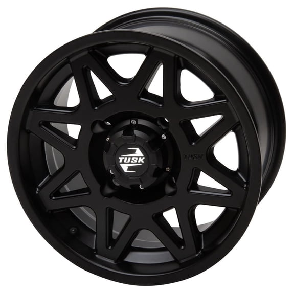 4/156 Tusk 204-089-000466A5-B30F30 Tintic Wheel 14x7 5.0 + 2.0 Matte Black for Polaris Sportsman 570 Ride Command Edition 2022-2024