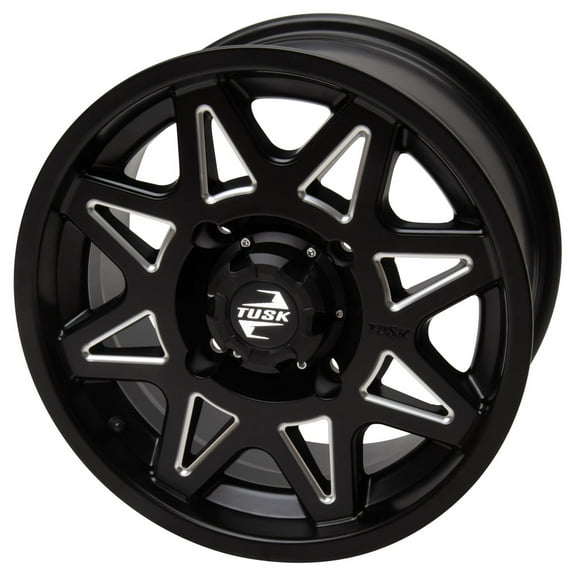 4/156 Tusk Tintic Wheel 14x7 5.0 + 2.0 Milled/Black for Kawasaki Ridge 1000 Limited Hvac 2024-2025