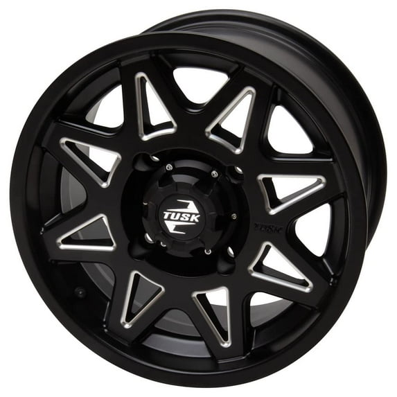 4/156 Tusk Tintic Wheel 14x7 5.0 + 2.0 Milled/Black for Polaris Ranger Xp 1000 Northstar Edition Trail Boss Ride Command 2023