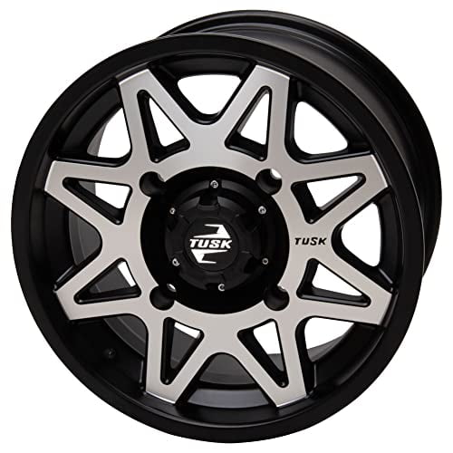 4/156 Tusk Tintic Wheel 15X7 5.0 + 2.0 Machined/Black for Polaris Ranger Crew Xp 1000 Texas Edition 2023-2025