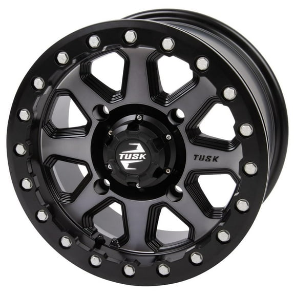 4/156 Tusk Uinta Beadlock Wheel 14x7 4.0 + 3.0 Gunmetal/Black For POLARIS RZR 800 XC 2014
